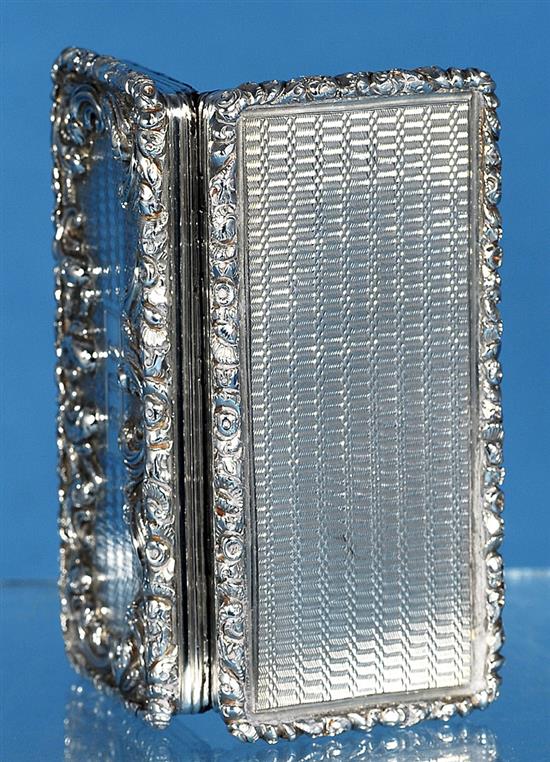 A William IV sterling silver snuff box, Length 3”/75 mm 3.4oz/96grms